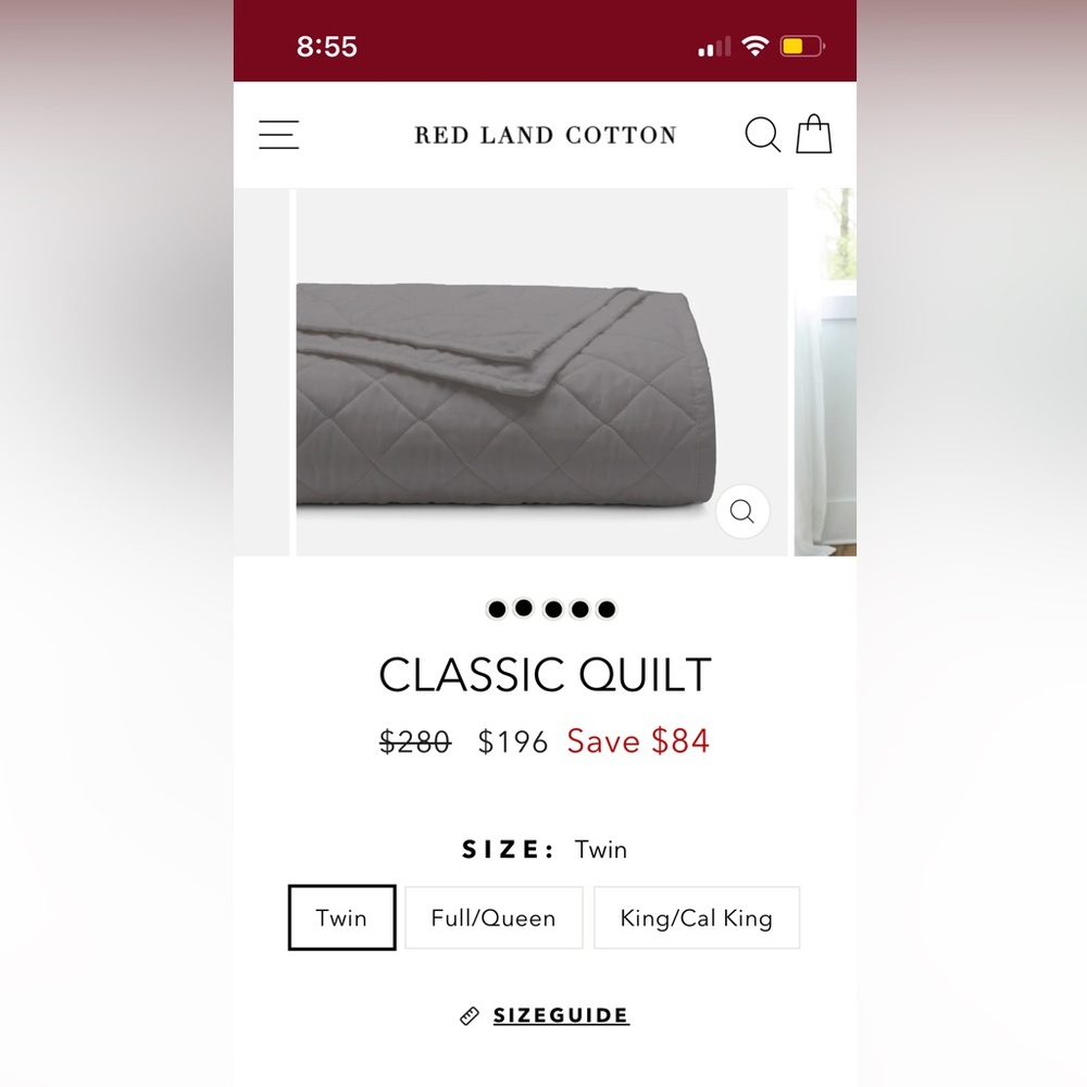 Redland Cotton Grey Quilt